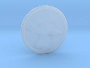 Invasion coin (1.4") in Clear Ultra Fine Detail Plastic