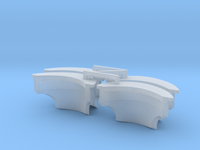 Castle-Type Pauldron Version 2 x4 in Clear Ultra Fine Detail Plastic