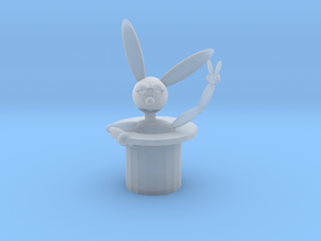 Rabbit in a Hat in Clear Ultra Fine Detail Plastic