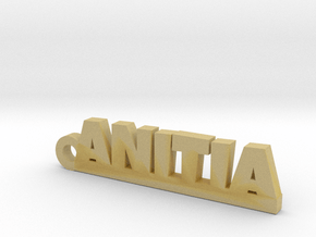 ANITIA_keychain_Lucky in Tan Fine Detail Plastic