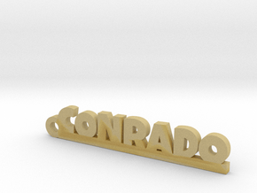 CONRADO_keychain_Lucky in Tan Fine Detail Plastic