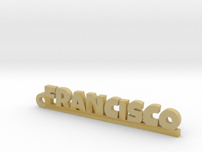 FRANCISCO_keychain_Lucky in Tan Fine Detail Plastic