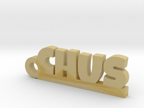 CHUS_keychain_Lucky in Tan Fine Detail Plastic