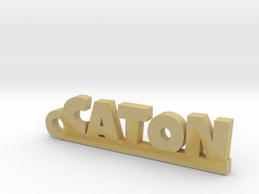 CATON_keychain_Lucky in Tan Fine Detail Plastic
