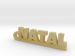 NATAL_keychain_Lucky in Tan Fine Detail Plastic