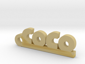 COCO_keychain_Lucky in Tan Fine Detail Plastic