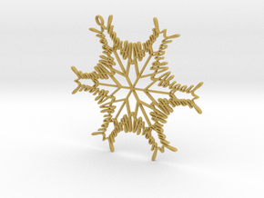 Abigail snowflake ornament  in Tan Fine Detail Plastic