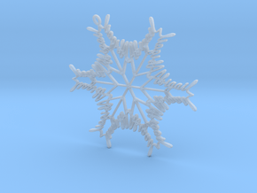 Abigail snowflake ornament  in Clear Ultra Fine Detail Plastic