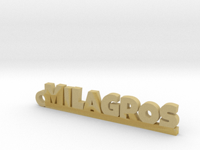 MILAGROS_keychain_Lucky in Tan Fine Detail Plastic