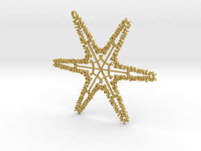 Benjamin snowflake ornament in Tan Fine Detail Plastic