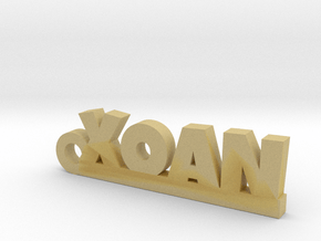 XOAN_keychain_Lucky in Tan Fine Detail Plastic