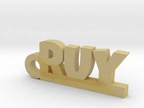 RUY_keychain_Lucky in Tan Fine Detail Plastic