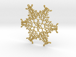 Elijah snowflake ornament in Tan Fine Detail Plastic