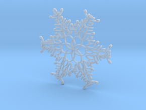 Elijah snowflake ornament in Clear Ultra Fine Detail Plastic