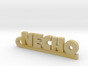 NECHO_keychain_Lucky in Rhodium Plated Brass