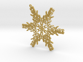 Ethan snowflake ornament in Tan Fine Detail Plastic