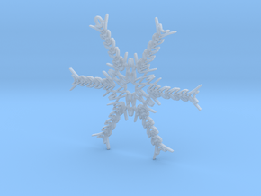 Hannah snowflake ornament in Clear Ultra Fine Detail Plastic