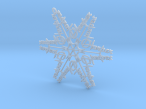 Harper snowflake ornament in Clear Ultra Fine Detail Plastic