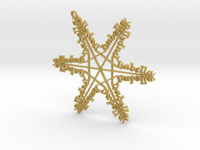 Isabella snowflake ornament in Tan Fine Detail Plastic