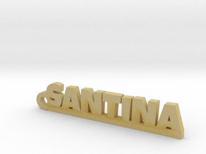 SANTINA_keychain_Lucky in Tan Fine Detail Plastic