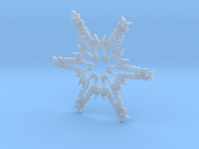 James snowflake ornament in Clear Ultra Fine Detail Plastic