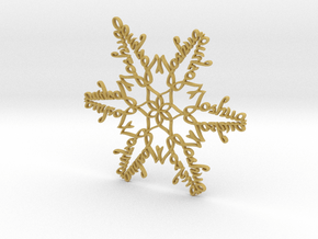Joshua snowflake ornament in Tan Fine Detail Plastic