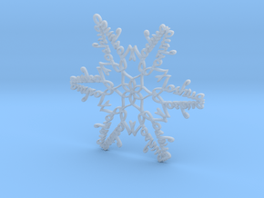 Joshua snowflake ornament in Clear Ultra Fine Detail Plastic