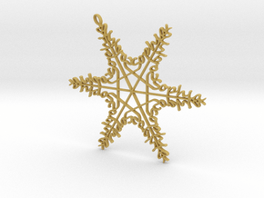 Sophia snowflake ornament in Tan Fine Detail Plastic