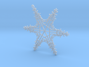 Sophia snowflake ornament in Clear Ultra Fine Detail Plastic