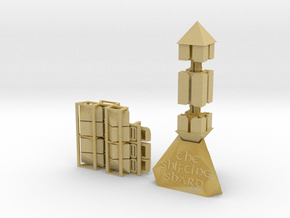 The Shifting Shard with Stand in Tan Fine Detail Plastic