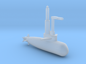 Submarine in Clear Ultra Fine Detail Plastic
