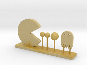 Pacman and Ghost in Tan Fine Detail Plastic