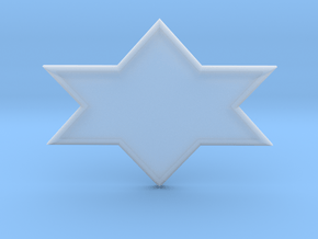 Star of David in Clear Ultra Fine Detail Plastic