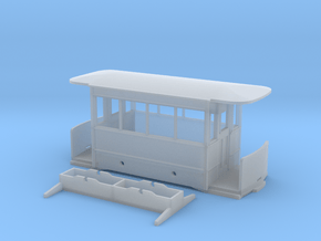 009 Corris Rly - Falcon Works tram carriage in Clear Ultra Fine Detail Plastic