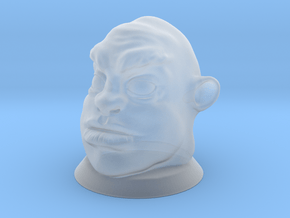 Ogre Head, Board Game Piece in Clear Ultra Fine Detail Plastic