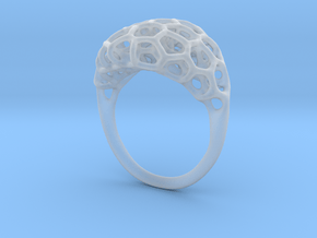 Ring Voronoi Volume II in Clear Ultra Fine Detail Plastic
