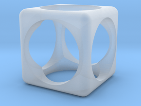 Cube in Clear Ultra Fine Detail Plastic