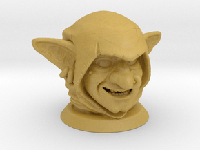 Goblin Head, Board Game Piece in Tan Fine Detail Plastic