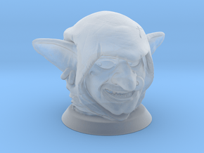 Goblin Head, Board Game Piece in Clear Ultra Fine Detail Plastic