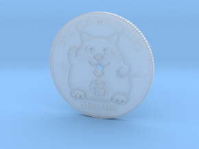 Lucky Cat Coin in Clear Ultra Fine Detail Plastic
