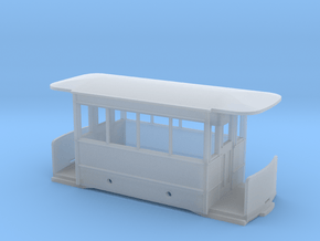 5.5mm Corris Tram Carriage Body in Clear Ultra Fine Detail Plastic