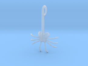 Facehugger Pendant  in Clear Ultra Fine Detail Plastic