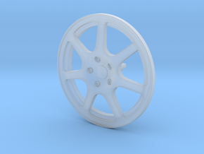 Racing Wheel Cover 15_43mm in Clear Ultra Fine Detail Plastic