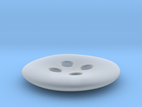 Asymmetrical designer buttons in Clear Ultra Fine Detail Plastic