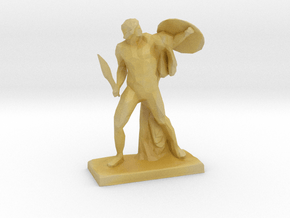 Polygonal Achilles statue in Tan Fine Detail Plastic