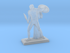 Polygonal Achilles statue in Clear Ultra Fine Detail Plastic