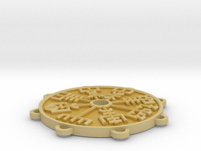 Dual-Sided Norse Medallion in Tan Fine Detail Plastic