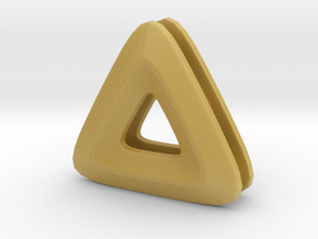 Unite ::: Triangle Pendant ::: v.01 in Tan Fine Detail Plastic
