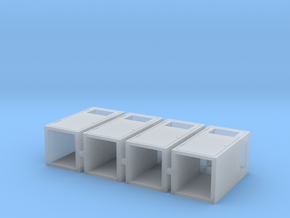 1:32nd litter bins for dioramas in Clear Ultra Fine Detail Plastic
