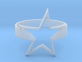 Star Ring in Clear Ultra Fine Detail Plastic